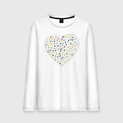 Лонгслив хлопковый мужской Космос в сердце, цвет: белый