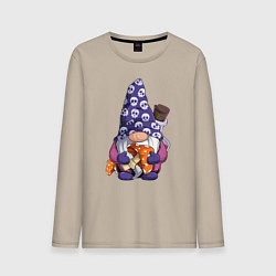 Мужской лонгслив Гном с мухомором