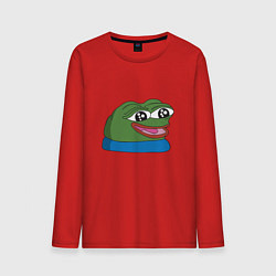 Лонгслив хлопковый мужской Pepe happy Пепе хеппи, цвет: красный