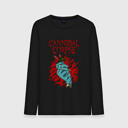 Лонгслив хлопковый мужской Cannibal Corpse Труп Каннибала, цвет: черный