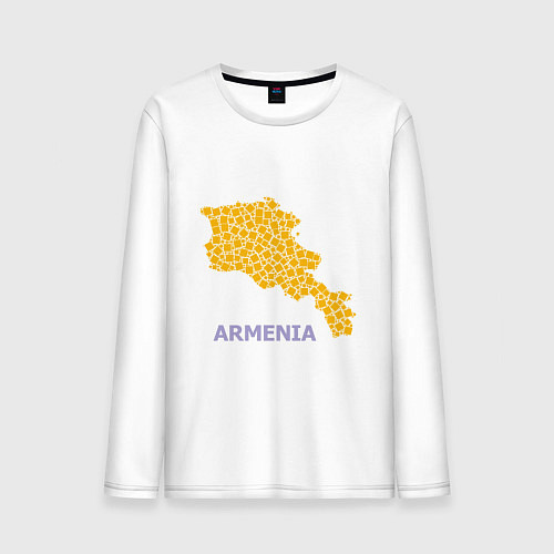 Мужской лонгслив Golden Armenia / Белый – фото 1