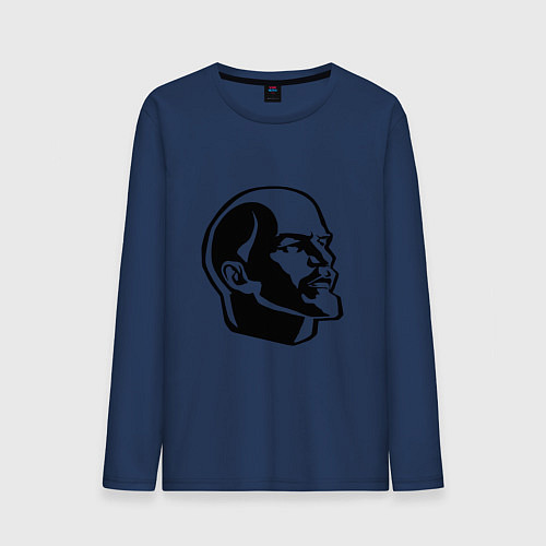 Мужской лонгслив Ленин Владимир Ильич / Тёмно-синий – фото 1