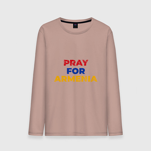 Мужской лонгслив Pray Armenia / Пыльно-розовый – фото 1