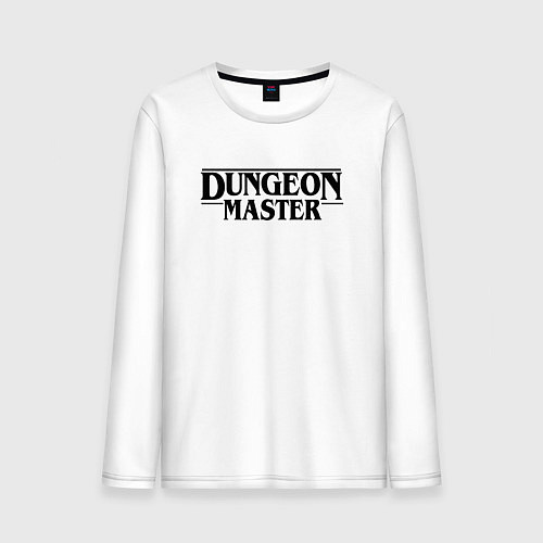 Мужской лонгслив DUNGEON MASTER ГАЧИМУЧИ ЧЁРНЫЙ ЛОГО / Белый – фото 1
