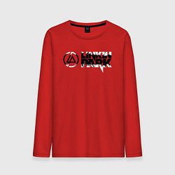 Мужской лонгслив Линкин Парк Лого ЧБ Рок Linkin Park