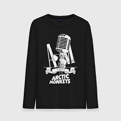 Лонгслив хлопковый мужской Arctic Monkeys, рок, цвет: черный