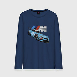 Лонгслив хлопковый мужской BMW M Performance Motorsport, цвет: тёмно-синий