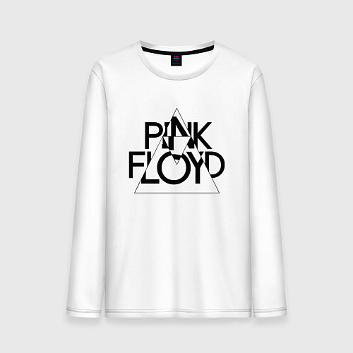 Мужской лонгслив PINK FLOYD LOGO ПИНК ФЛОЙД / Белый – фото 1