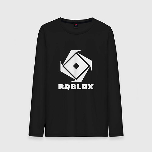 Мужской лонгслив ROBLOX WHITE LOGO / Черный – фото 1