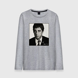Лонгслив хлопковый мужской Аль Пачино Al Pacino, цвет: меланж