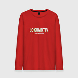 Лонгслив хлопковый мужской LOKOMOTIV from Moscow, цвет: красный