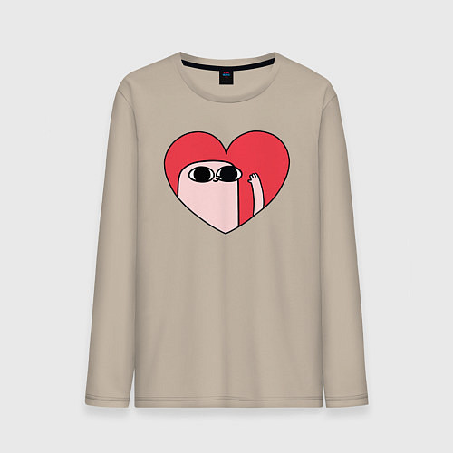 Мужской лонгслив Ketnipz сердце / Миндальный – фото 1
