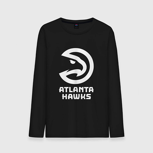 Мужской лонгслив Атланта Хокс, Atlanta Hawks / Черный – фото 1