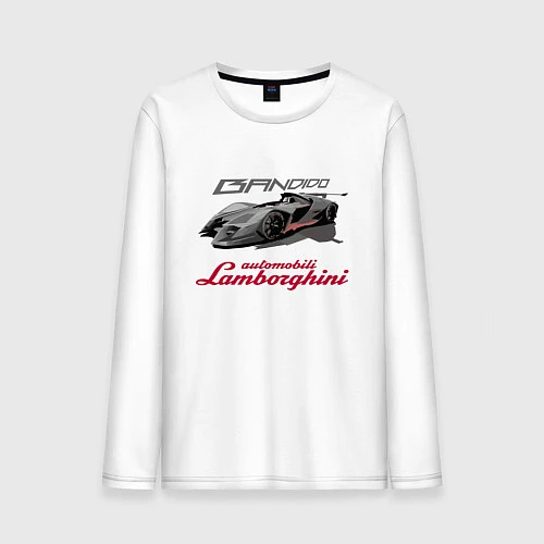 Мужской лонгслив Lamborghini Bandido concept / Белый – фото 1