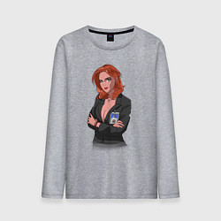 Лонгслив хлопковый мужской Dana Scully X-Files, цвет: меланж