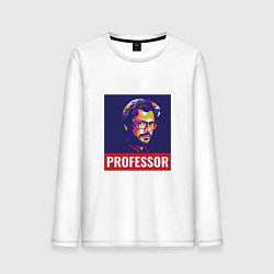 Лонгслив хлопковый мужской Professor, цвет: белый