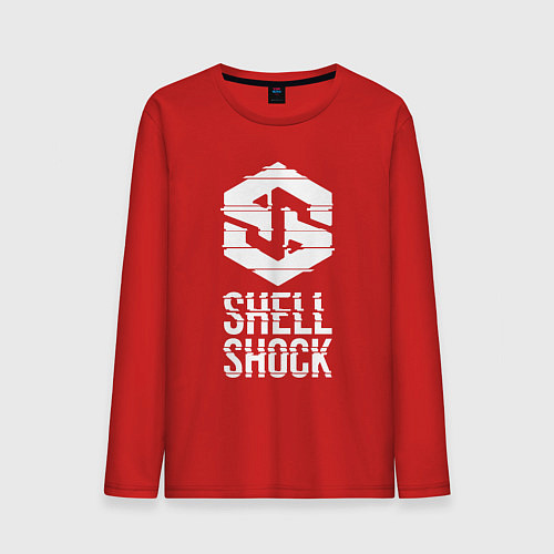 Мужской лонгслив SHLSHK Glitched Logo Collection / Красный – фото 1