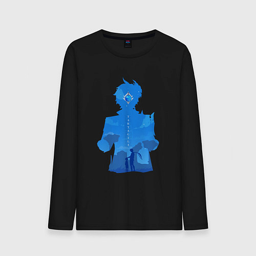 Мужской лонгслив Чайльд Тарталья Tartaglia / Черный – фото 1