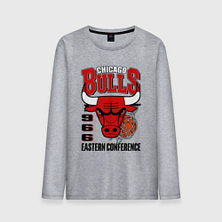 Лонгслив хлопковый мужской Chicago Bulls NBA, цвет: меланж