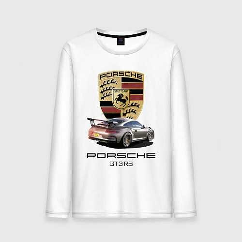 Мужской лонгслив Porsche GT 3 RS Motorsport / Белый – фото 1