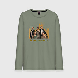 Лонгслив хлопковый мужской Downton Abbey Аббатство Даунтон, цвет: авокадо