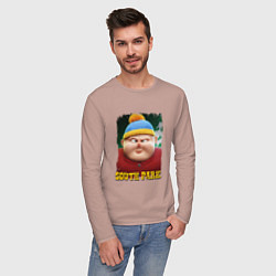 Лонгслив хлопковый мужской Eric Cartman 3D South Park, цвет: пыльно-розовый — фото 2