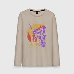Лонгслив хлопковый мужской Евангелион 01, цвет: миндальный