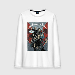 Лонгслив хлопковый мужской Metallica - cool dudes!, цвет: белый