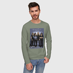 Лонгслив хлопковый мужской Ты помнишь, как всё начиналось?, цвет: авокадо — фото 2