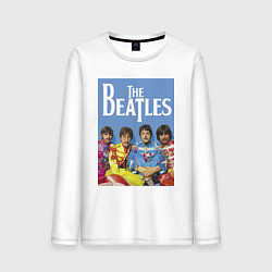 Лонгслив хлопковый мужской The Beatles - world legend!, цвет: белый