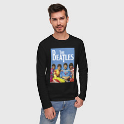 Лонгслив хлопковый мужской The Beatles - world legend!, цвет: черный — фото 2