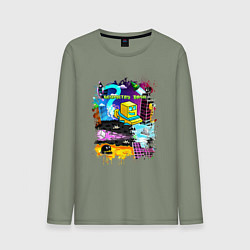 Мужской лонгслив Geometry Dash: Pixel Logo