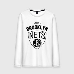 Лонгслив хлопковый мужской The Brooklyn Nets, цвет: белый