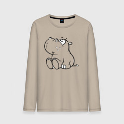 Мужской лонгслив Бегемотик детский cotton theme