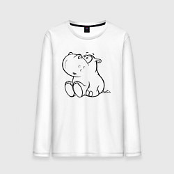 Мужской лонгслив Бегемотик детский cotton theme