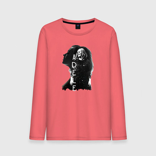 Мужской лонгслив Профиль Adele / Коралловый – фото 1