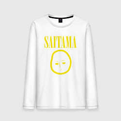 Лонгслив хлопковый мужской SAITAMA NIRVANA, цвет: белый