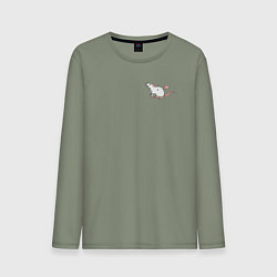 Мужской лонгслив СЕРАЯ КРЫСА СЕРДЕЧКО