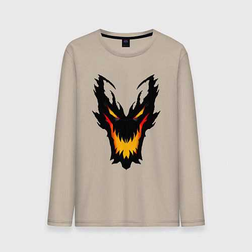 Мужской лонгслив ЛИЦО SHADOW FIEND DOTA2 / Миндальный – фото 1