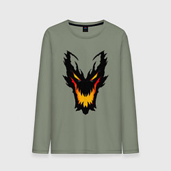Лонгслив хлопковый мужской ЛИЦО SHADOW FIEND DOTA2, цвет: авокадо
