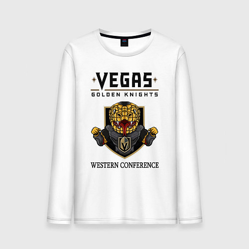 Мужской лонгслив Vegas Golden Knights Вегас Золотые Рыцари / Белый – фото 1