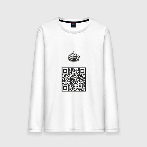 Мужской лонгслив QR King / Белый – фото 1