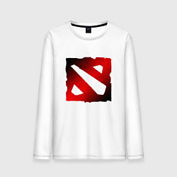Мужской лонгслив ЧЁРНО КРАСНОЕ ЛОГО ДОТА 2 DOTA 2 LOGO