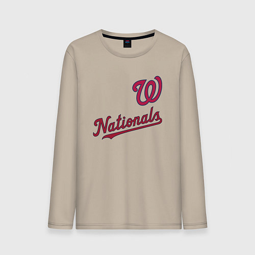 Мужской лонгслив Washington Nationals - baseball team! / Миндальный – фото 1