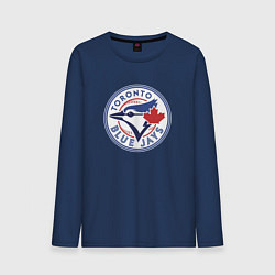 Лонгслив хлопковый мужской Toronto Blue Jays, цвет: тёмно-синий