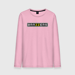 Лонгслив хлопковый мужской Brazzers цвета светло-розовый — фото 1
