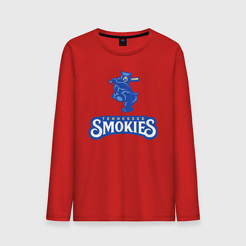 Мужской лонгслив Tennessee smokies - baseball team / Красный – фото 1