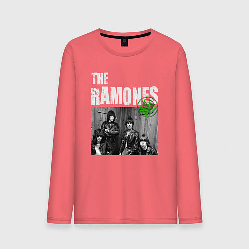 Мужской лонгслив The Ramones Рамоунз / Коралловый – фото 1