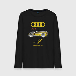 Лонгслив хлопковый мужской Audi Quattro - 4X4 Concept, цвет: черный