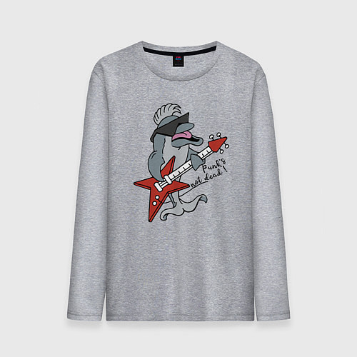 Мужской лонгслив Punks not dead! / Меланж – фото 1